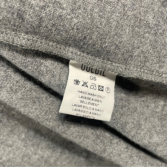 GOLDIE London Wool Open Front Cardigan Falling Out Grey Women's One Long Sleeve - Picture 12 of 14